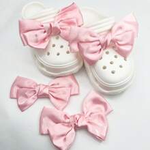 2 Peças Decoração de Sapato com Laço da Moda, Adequado para Sandálias, Chinelos, Casamento, Festa de Aniversário, Tênis Retrô, Acessórios DIY (Sapatos não incluídos), Acessórios de Sapatos Fofos Rosa para a Primavera e Verão
