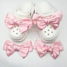 2 Peças Decoração de Sapato com Laço da Moda, Adequado para Sandálias, Chinelos, Casamento, Festa de Aniversário, Tênis Retrô, Acessórios DIY (Sapatos não incluídos), Acessórios de Sapatos Fofos Rosa para a Primavera e Verão