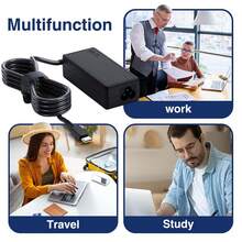 65W Laptop Power Adapter Charger - Black - View 2