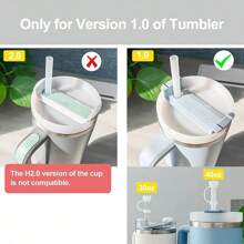 6pcs Cup Straw Splash-Proof Lid & Sealing Gasket Accessories, Compatible With 40oz And 30oz Cups, Includes Straw Lid, Leak Stopper, And Spill-Proof Cap, Clear Color (Please Select The Correct Version)