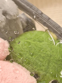 1pc Large Capacity Children's Toy Storage Box, Waterproof Organizer Bag For Student Books Love Valentine - Grey - View 4