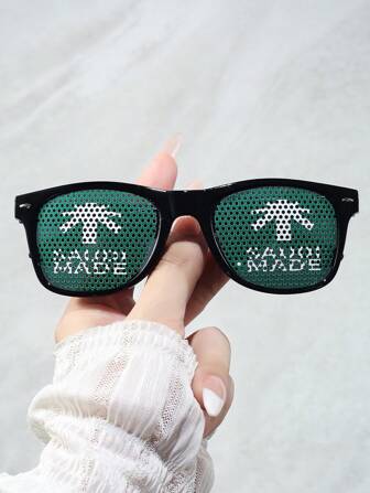 1 副沙特阿拉伯棕榈树贴纸时尚眼镜派对装饰眼镜“我爱美国”、“我爱纽约”、“我爱沙特”足球世界杯欧洲杯球迷眼镜女士沙滩配饰眼镜墨镜时尚基本款秋冬女士服装商务休闲礼品