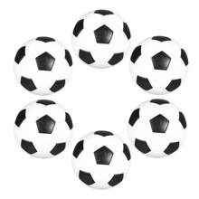 6/8/10pcs 32mm Mini Soccer Ball Accessories For Foosball Tables, Hexagon Shape, Black (Includes Black Storage Net Bag)