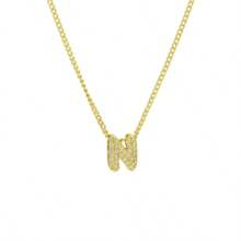 New Fashionable Multifunctional 26pcs English Letter Necklace, Women Copper Cubic Zirconia Letter Pendant