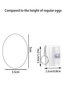 1PC/4PCS 1 Inch/2inch Mini Small Photo Album Valentine Photo Storage With Keychain Clear Pocket Photo Album Keychain For Picture Valentine Wedding Birthday Anniversary Memory,Suitable For Photos, Backpack For School Christmas Gift Ideas Bag Accessories Lanyards With Id Holder Car Accessories Bag Charms - Multicolor - View 7