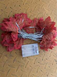 秋季家居装饰感恩节装饰点亮秋季花环，共 19.7 英尺 40 个 LED，秋季装饰感恩节万圣节装饰枫叶串灯适用于室内房间秋收，以实物为准 - 橘色 - 查看 4