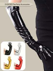 D EXCEED 1 Pair Women's Long Paint Gloves Opera Party Glove Costume Stretchy Adult Size Elbow Length Halloween Costume Cosplay Festival Decoration Gift Tea Party Prom Celebration - Multicolor - View 12