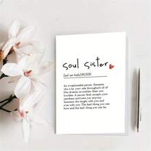 1/2/5/10 张灵魂姐妹定义卡、友谊生日卡、有趣的兄弟姐妹卡、最好的朋友生日卡、字典风格卡、闺蜜卡、友谊卡、情人节卡，内有空白页，是母亲节、父亲节、各种节日、周年纪念日、节日派对、生日派对、宴会和特殊场合的完美礼物 - 彩色 - 查看 3