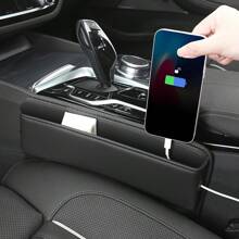 1 buc. Cutie de depozitare pentru umplerea golului scaunului auto, buzunar organizator din piele PU, multifuncțional pentru telefon, monede, portofel, accesorii auto