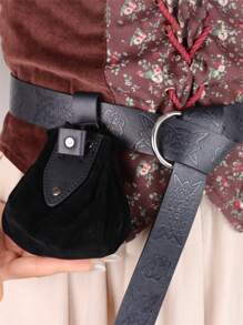 1 件 PU 皮革腰带袋，适用于中世纪腰带复古腰包文艺复兴维京集市 LARP 角色扮演道具腰包（不含腰带） - 彩色 - 查看 4