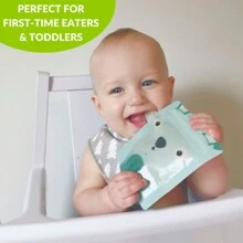 Reusable Food Pouch For Baby & Toddler Puree And Yogurt - Self Standing 5 Oz Refillable Squeeze Pouches With Leak Proof Double Zipper - Animals 6 Pack - Multicolor - View 11