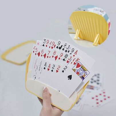 Playing Card Games Holder - Little Hands Cards Tray Hands Free Cards Holders For Cards Game,Poker Parties,Family Card Game Nights Visit The Yuanhe Store,Games,Playing Card Holder,Playing Cards