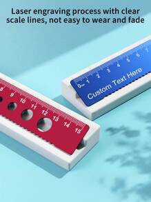 4pcs/Set Customized Aluminum Triangle Ruler, Wavy Ruler, Protractor, 15cm/20cm Metal Ruler Set, Engraved Name, Measurement Tools, Great For Drawing, Painting, School, Home Use - Wonderful Back To School Gift
