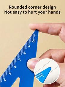 4pcs/Set Customized Aluminum Triangle Ruler, Wavy Ruler, Protractor, 15cm/20cm Metal Ruler Set, Engraved Name, Measurement Tools, Great For Drawing, Painting, School, Home Use - Wonderful Back To School Gift
