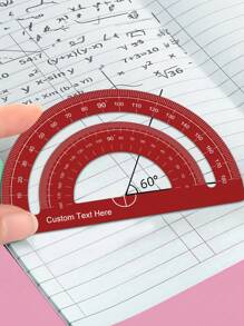 4pcs/Set Customized Aluminum Triangle Ruler, Wavy Ruler, Protractor, 15cm/20cm Metal Ruler Set, Engraved Name, Measurement Tools, Great For Drawing, Painting, School, Home Use - Wonderful Back To School Gift
