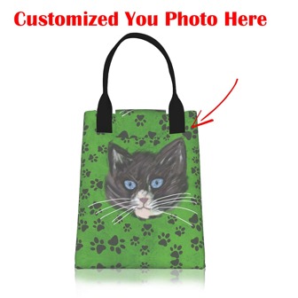 [Custom] Insulated Lunch Bag, Lunch Box Bag, Waterproof Thermal Bag, Aluminum Foil Portable Carry Bag For Office Workers, Aramid Paper Lunch Bag