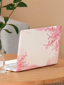 2pcs Peach Blossom Pattern Laptop Skin Stickers, Made Of High-Quality Waterproof And Scratch-Resistant PVC Material, Suitable For All Models, Can Add Personalized Decoration And Protect The Laptop Surface, Peel And Stick, No Trace Left. Experience The Unique Style Immediately! - Multicolor - View 2