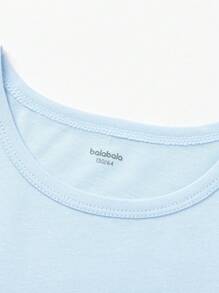 Balabala 男童保暖内衣套装,适合幼儿和大龄儿童的秋季睡衣,舒适的打底上衣和裤子 - 淺藍色 - 查看 7