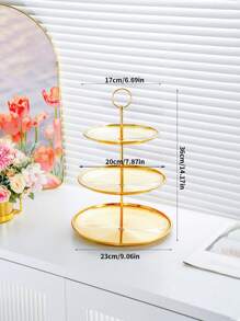 1pc 2-3 Tầng Đế đựng bánh cupcake màu vàng, Tháp bánh cupcake bằng kim loại Giá đựng tráng miệng nhiều tầng màu vàng Đế đựng bánh cupcake nhiều tầng màu vàng Khay đựng đồ dùng bằng vàng dùng cho tiệc cưới, sinh nhật, trang trí bàn tráng miệng ngày lễ Quà tặng Giáng sinh - Vàng - Xem 13