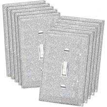 Shiny Silver Rhinestone Wall Plate Cover Decorative Light Switch Cover Bling Rhinestones Switch Covers Wall Plate Cover