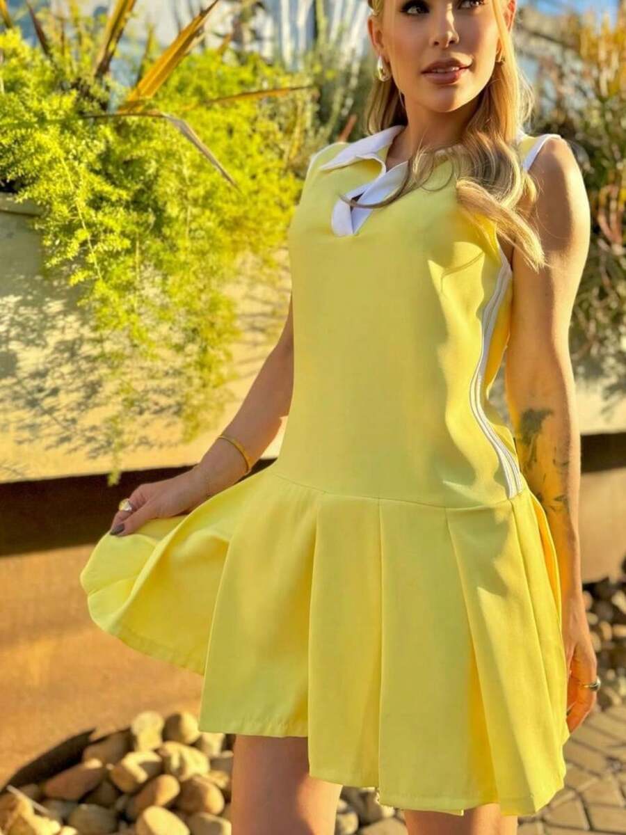 BIOMARY-MODAS DRESS - Yellow - View 1