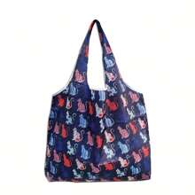 New Large Foldable Waterproof Shopping Bag, Flower Cloth Square Bag, Portable Tote Bag - Multicolor - View 6
