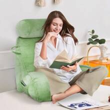 Almofada de leitura com apoio de braço e almofada de encosto com almofada removível para adultos e crianças sentarem-se confortavelmente na cama/sofá