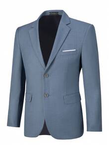 Men Casual Mens Jacket Slim Fit Men's Blazer Outfit Notch Lapel Men's Sport Coats & Blazers Concert Graduation Season Size XS-3XL Men's Spring New Products Suit Sets For Wedding Concert  Graduation Season - 藍色 - 查看 1