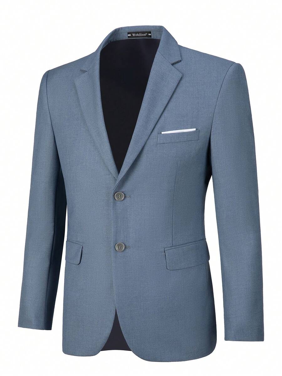 Men Casual Mens Jacket Slim Fit Men's Blazer Outfit Notch Lapel Men's Sport Coats & Blazers Concert Graduation Season Size XS-3XL Men's Spring New Products Suit Sets For Wedding Concert  Graduation Season - 藍色 - 查看 1