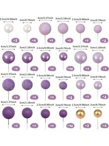 56pcs/Set Cake Balls Selected Seven Colors Colorful Ball Cake Birthday Party Decorations,Christmas - Multicolor - View 9