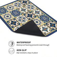 1 szt. Vintage Grid Pattern Printed Wodoodporna Mata Do Suszenia Blatu Kuchennego, Super Absorbująca Plamy Ukryta Mata Do Suszenia Naczyń Z Antypoślizgowym Gumowym Podkładem, Wielofunkcyjna Mata Do Jadalni Kuchennej Do Suszarki Naczyń Do Ekspresu Do Kawy, Mata Do Suszenia Naczyń Na Blacie Kuchennym Do Kawy, Mata Do Suszenia Naczyń Do Kawy, Absorpcja Wody Antypoślizgowa Gumowa Podkładka Do Suszenia Naczyń Do Kawy, Nadaje Się Do Ekspresu Do Kawy, Ekspresu Do Kawy, Mata Dekoracyjna