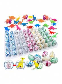 20 pezzi - Uova di dinosauro che si schiudono, uova di dinosauro che crescono in acqua e si schiudono, con colori assortiti, gioco di caccia, idea per feste di compleanno; uova di dinosauro che si schiudono in acqua, uova di Pasqua con mini dinosauri, riempitivi per cesti di Pasqua, uova di Pasqua con caccia alle uova di Pasqua; uova di dinosauro che crescono in acqua e si schiudono in piscina, set novità con mini uova di dinosauro, idea regalo per feste di compleanno, scuola, San Valentino - Multicolore - Visualizzare 1