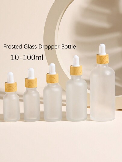 زجاجات قطارة 10مل/15مل/20مل/30مل/50مل 2قطعة 1أوقية، زجاجة زجاجية مع غطاء قطارة (مجمعة)، زجاجات معتمة فارغة مع لقاح زجاجي للعطور المستحضرات التجميلية والزيوت الأساسية