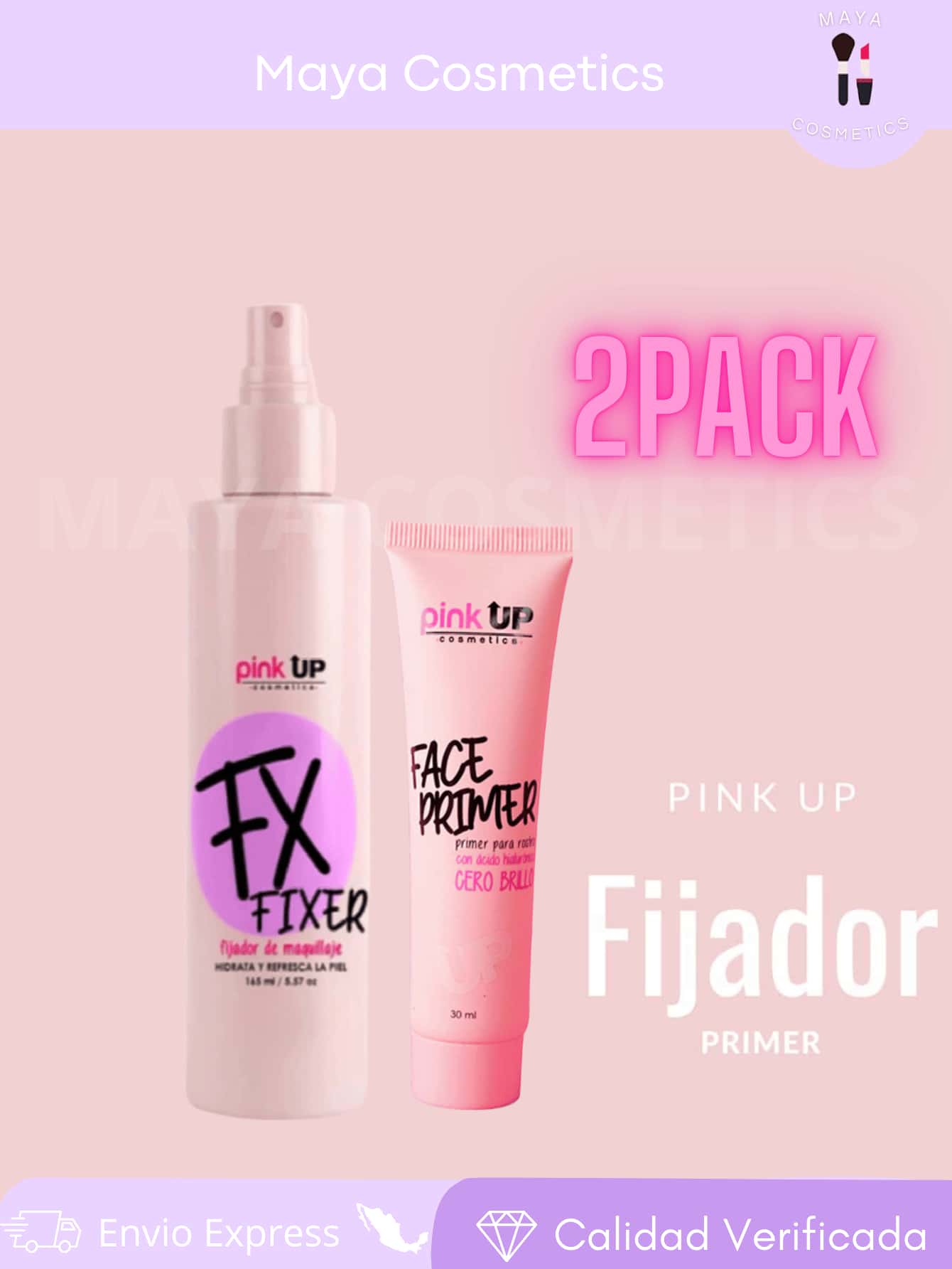 Duo Primer And Fixer Pink Up For Refreshing Makeup Fixer Hydrates And Refreshes