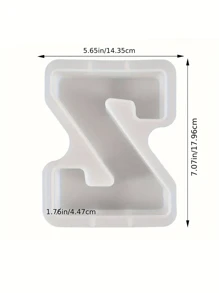 7inch Large Letter Mold For Resin, 26 Capital Letter Alphabet Epoxy Molds, A-Z Thick Resin Letter Molds For Making Letters, DIY Crystal Silicone Mold, 3D DIY Crystal Word Sign Mold For Party Home Decor - White - View 10
