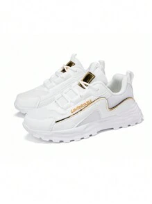 Women's New Breathable Versatile Simple White Lightweight Flat Sneakers, Non-Slip Soft Sole Casual Sports Shoes