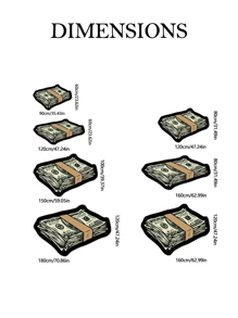 1pc New Arrival 3D Creative Funny Dollar Bill Doormat, Decorative Carpet For Living Room, Bedroom, Entryway, Multiple Patterns, Washable - Multicolor - View 7