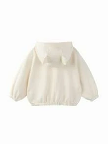 mini bala Áo khoác thời trang cho bé trai và bé gái dáng rộng tay cánh dơi thời trang cho bé trai mặc thường ngày - trắng - Xem 2