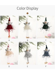 1 peça de decoração natalina: pingente de perna de menina, criativo e original, com pingente de anjinho, pingente de boneca, pingente de renda de anjo, pingente para janela ou árvore de Natal. Decoração natalina para casa, decoração de quarto, decoração de inverno, decoração de Natal, presentes de Natal para casa.