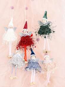 1 peça de decoração natalina: pingente de perna de menina, criativo e original, com pingente de anjinho, pingente de boneca, pingente de renda de anjo, pingente para janela ou árvore de Natal. Decoração natalina para casa, decoração de quarto, decoração de inverno, decoração de Natal, presentes de Natal para casa.