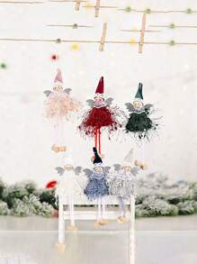 1 peça de decoração natalina: pingente de perna de menina, criativo e original, com pingente de anjinho, pingente de boneca, pingente de renda de anjo, pingente para janela ou árvore de Natal. Decoração natalina para casa, decoração de quarto, decoração de inverno, decoração de Natal, presentes de Natal para casa.