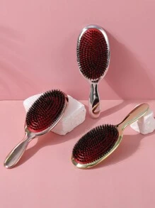 Plastic Hair Styling Brush For Women, Fluffy Hair Cleaning Comb, Electroplated Boar Bristle Hair Brush, Comb, Hair Tools, Hair Products And Accessories For Barber Salon Beauty Back To School, Travel Holiday Essentials, Hair Accessories For Women, Brush, Detangling Brush, Ball Brush, Mini Hair Brush Set, Wooden Comb, Hair Brushes, Curly Hair Brush, Hairdressing Equipment, Hair Brush, Brush Hair Brush Set, Comb Hair, Comb For Curls, Detangling Brush, Hair Brush For Women, Barber, Barber Accessories, Barbershop, Hairdressing Equipment