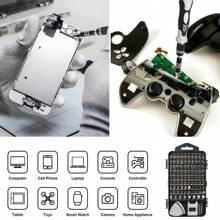 115 chiếc Ô tô/xe hơi Độ chính xác Cái vặn vít Công cụ sửa chữa Bộ dụng cụ , Đa chức năng Đồng hồ điện tử Cái vặn vít Bộ , Đồng hồ Điện thoại di động Tháo gỡ Sửa chữa Cái vặn vít Công cụ - màu đen - Xem 8