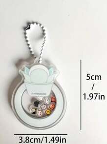 1pc, Acrylic Avant-Garde KPOP ZB1 Cartoon Keychain With Miniature Diamond Ring Light Stick Fan Peripheral Design - Multicolor - View 4