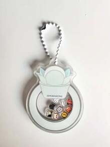 1pc, Acrylic Avant-Garde KPOP ZB1 Cartoon Keychain With Miniature Diamond Ring Light Stick Fan Peripheral Design - Multicolor - View 3