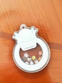 1pc, Acrylic Avant-Garde KPOP ZB1 Cartoon Keychain With Miniature Diamond Ring Light Stick Fan Peripheral Design - Multicolor - View 2