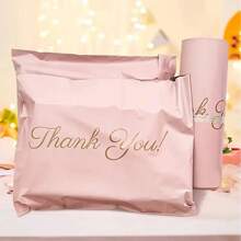 50Pcs/30Pcs/20Pcs/10Pcs/5Pcs Attractive Pink Thank You Gift Bags -Secure Sealed Design For Parties & Small BusinessesIdeal Party Favor Packaging