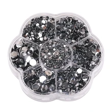 5000pcs/Box, 2mm 3mm 4mm 5mm 6mm, 5 Sizes, Silver Base Crystal Beads Stones,Flower Shape Box Packed, Round Flatback Rhinestones Multi Colors Crystal Gems Non HotFix DMC Jewelry Beads Glass Stones Diamond 3D Pattern Design Accessories Glitter Manicure Decal Decorations For Clothes,Bag,Shoes,Cups,Phone Covers,Handicrafts,Diy Trim.