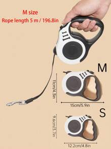 HOLAPET 1 dây xích thú cưng có thể thu vào tự động, dây kéo thú cưng - trắng - Xem 3