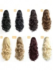 16Inch Ponytail Extension Hair Pony Tails Extensions Clip On Ponytails For Women In Wig Wavy - Multicolor - View 8